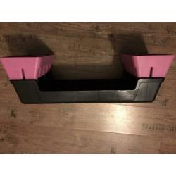 Fitness step, sportbay, roze met zwart