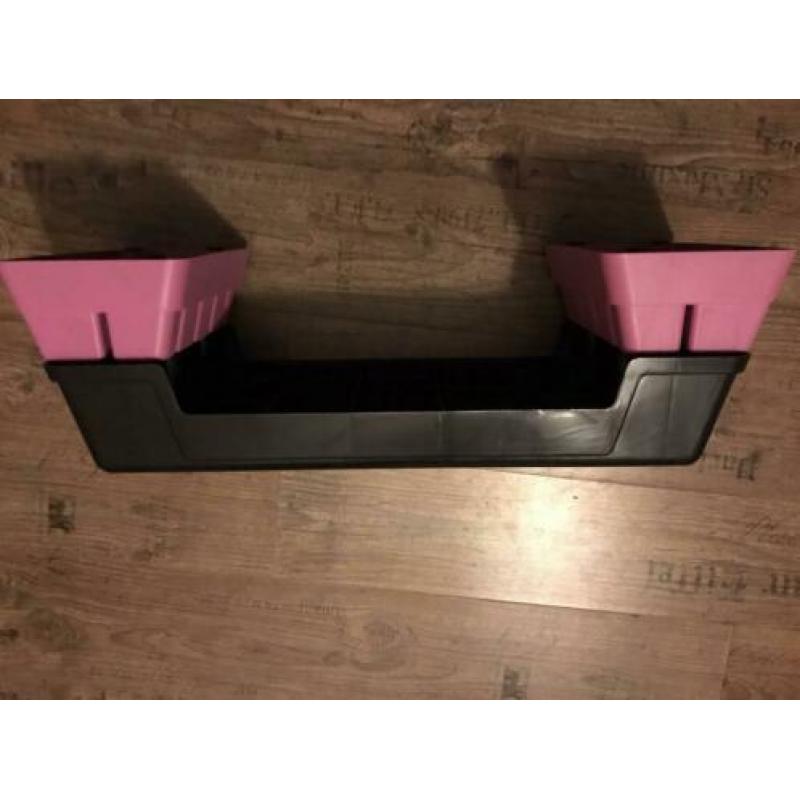 Fitness step, sportbay, roze met zwart