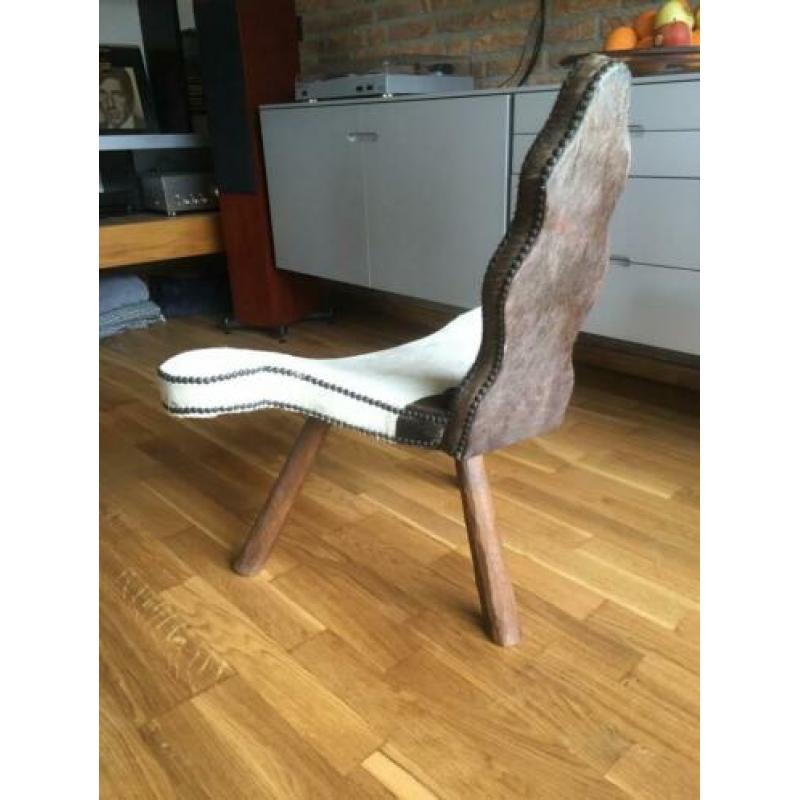 Spaans houten stoeltje “Brutalist” jaren ‘60