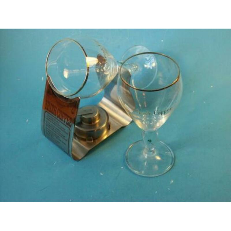 Irish Coffee Set <> Brander + 2 Glazen