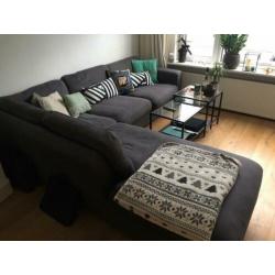 Hoekbank 275x260 Blauw Grijs