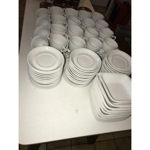 Hotel porcelein servies koffie en thee potten soepkoppen