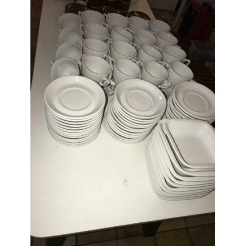 Hotel porcelein servies koffie en thee potten soepkoppen