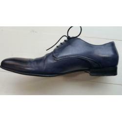 Donkerblauwe Santoni's, maat 7=41.