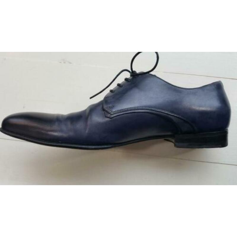 Donkerblauwe Santoni's, maat 7=41.
