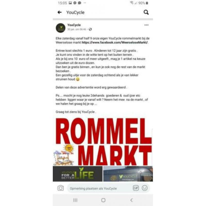 Gezocht kapotte kruiwagen van metaal