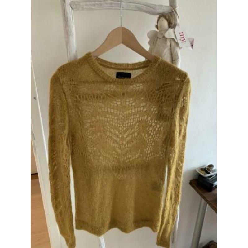 Stella Nova mohair trui okergeel