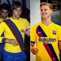 Barcelona 2019/20 - FRENKIE DE JONG Uit Tenue Kids - mt. 152