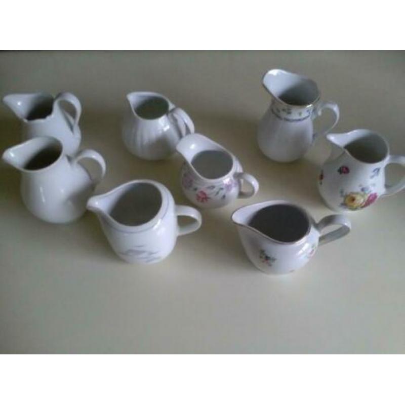 8 duitse melkkannetjes diverse merken