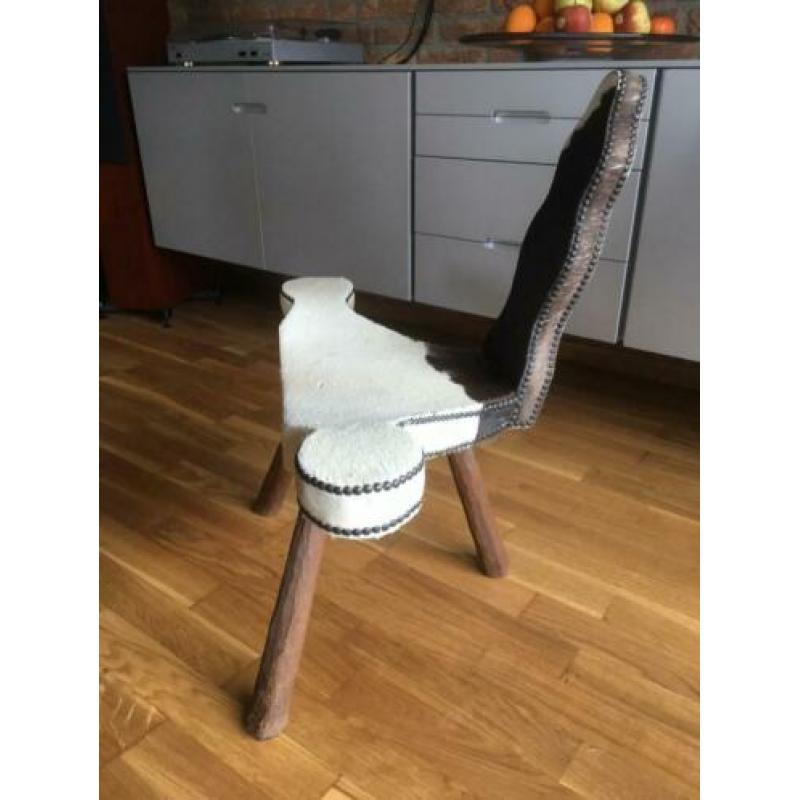 Spaans houten stoeltje “Brutalist” jaren ‘60