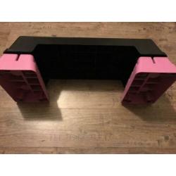Fitness step, sportbay, roze met zwart