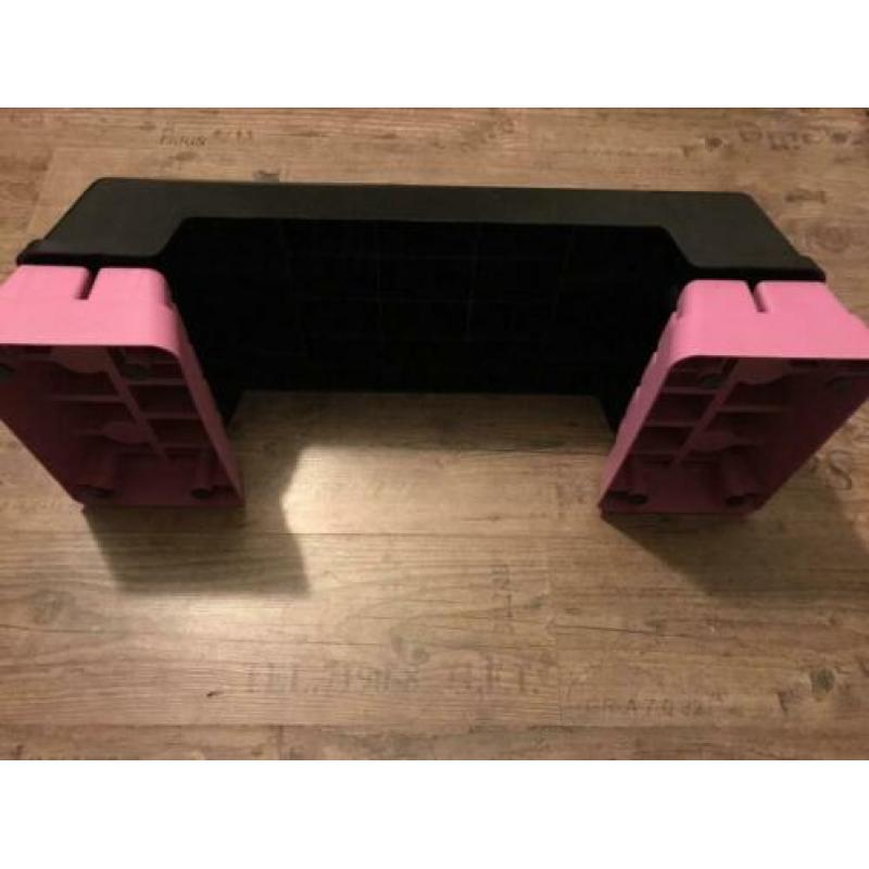 Fitness step, sportbay, roze met zwart