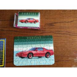 3 vintage puzzels: Pontiac, Corvette, Mercedes