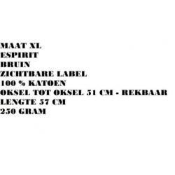 Maat xl - esprit - bruin lange mouw tshirt