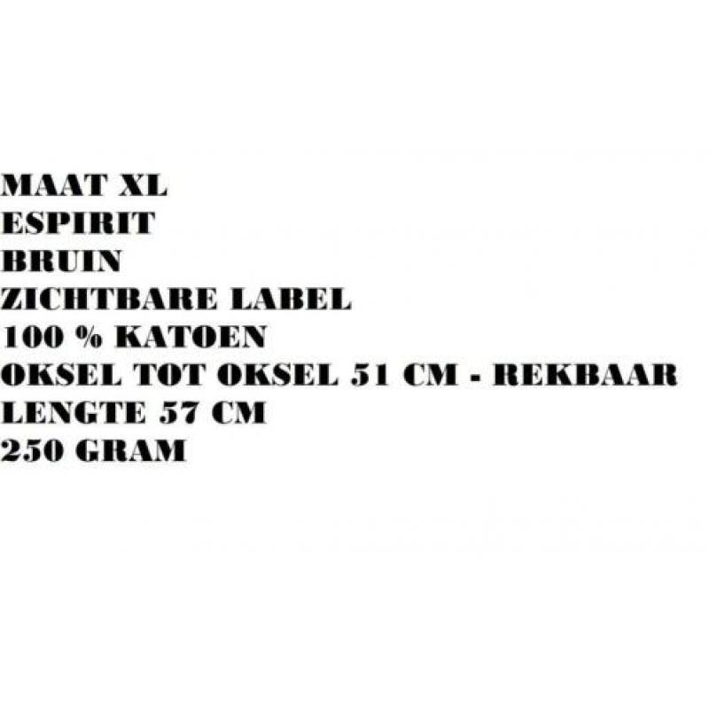 Maat xl - esprit - bruin lange mouw tshirt