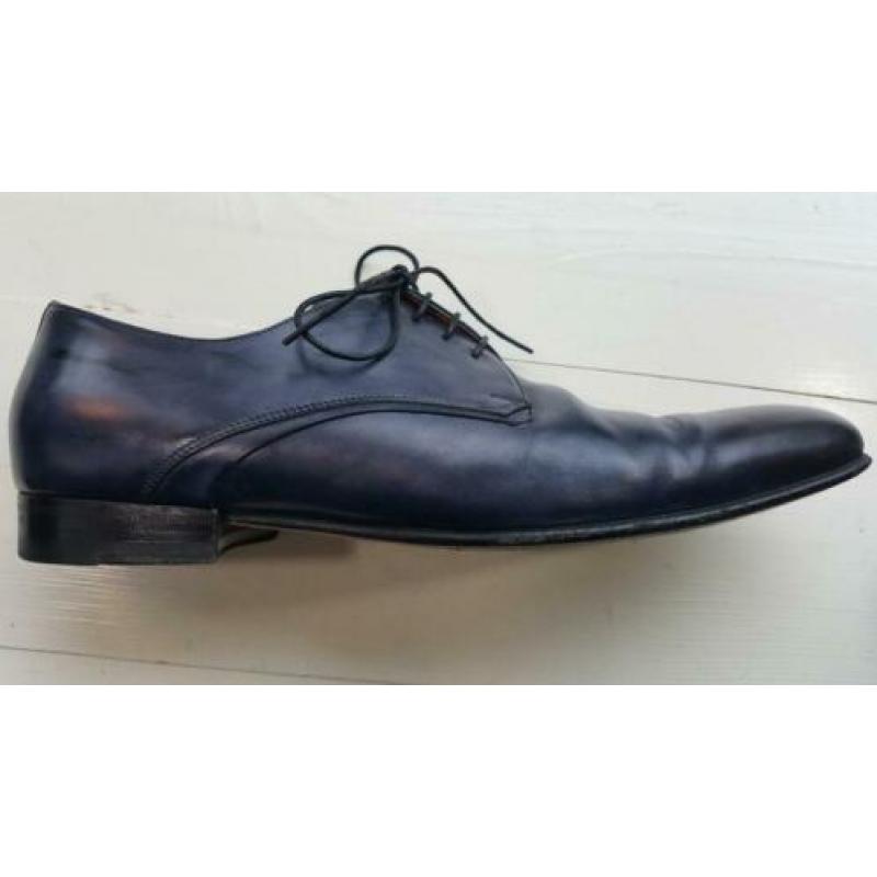 Donkerblauwe Santoni's, maat 7=41.