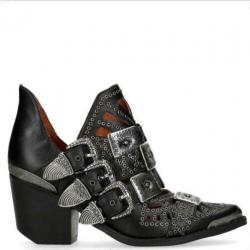 Jeffrey Campbell leren cowboylaarzen EU41 kleur zwart