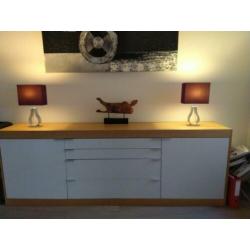 Twee schemerlampen chroom paars