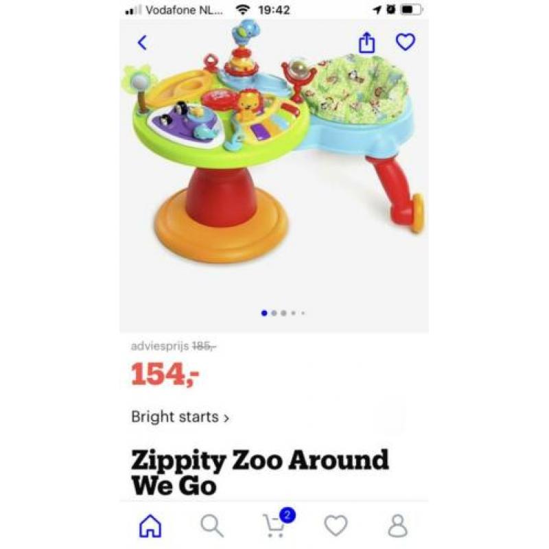 Bright stars zippity zoo activiteiten tafel