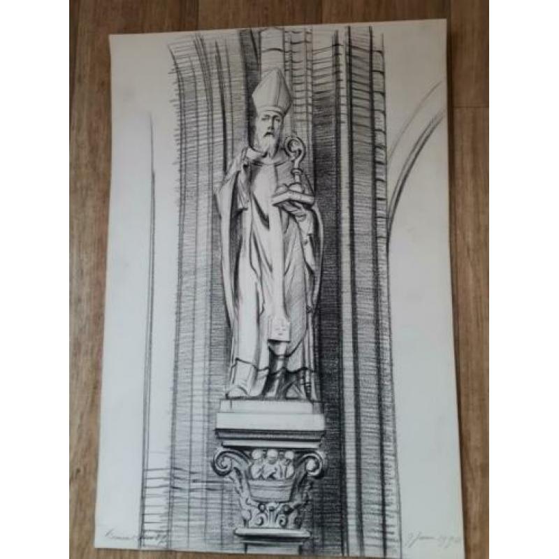 Religie Kerk de Liefde Amsterdam Originele tekening van