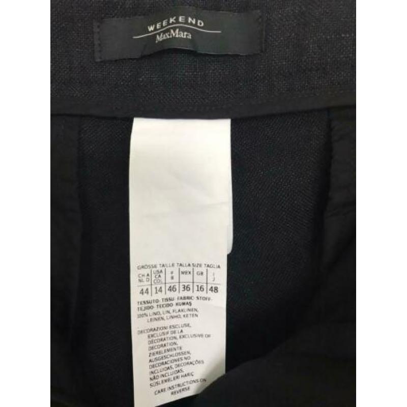 Zwarte linnen broek van Weekend Max Mara mt 42