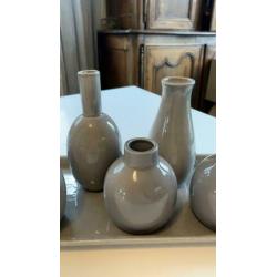 Set van 6 geglazuurde aardewerk vazen vaas Home & Styling