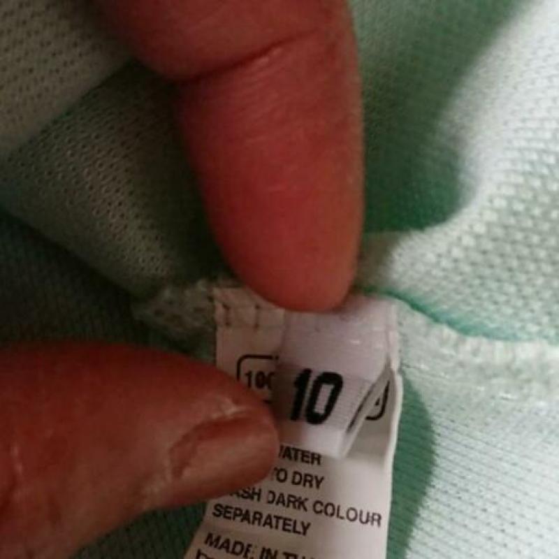 Mint groen tshirt polo van Lacoste mt 10