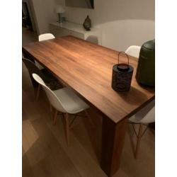 Notenhouten blok tafel art of living