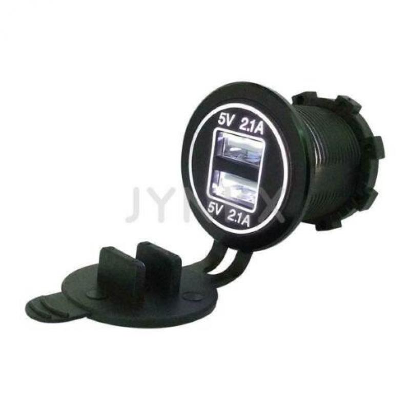 USB oplader scooter / motor wit (Vespa, Piaggio zip)
