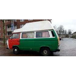 Vw t3 camper/ barbabussie/ hippie bus met hoogdak en bustent