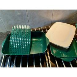 Tupperware magnetron stoomschaal