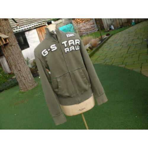 G-STAR vest maat M als nieuw , kleur groen/beige