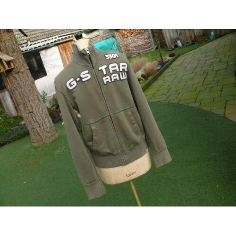 G-STAR vest maat M als nieuw , kleur groen/beige