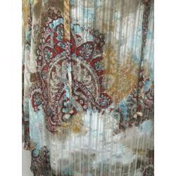 Superleuke beige/ blauwe tuniek ULLA POPKEN mt 52/54