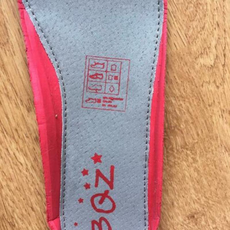 Lederen meisjes laars mt 34-35