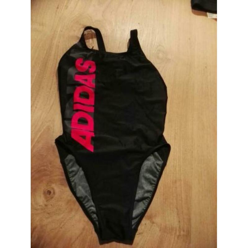 Adidas nieuwe zwarte badpak maat 176