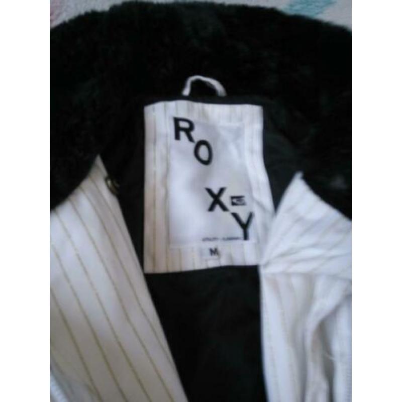 Roxy Onesuit maat M, gebroken wit met glitter gouden lijnen