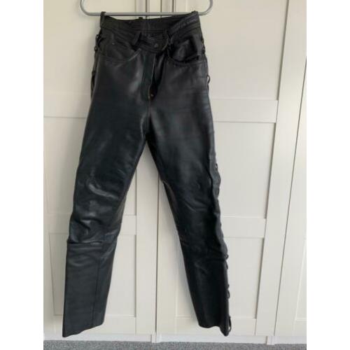 Leren dames motor broek maat 36