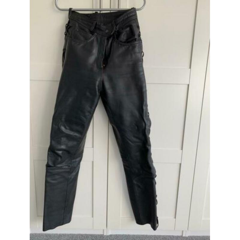 Leren dames motor broek maat 36