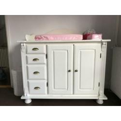 Houten commode wit