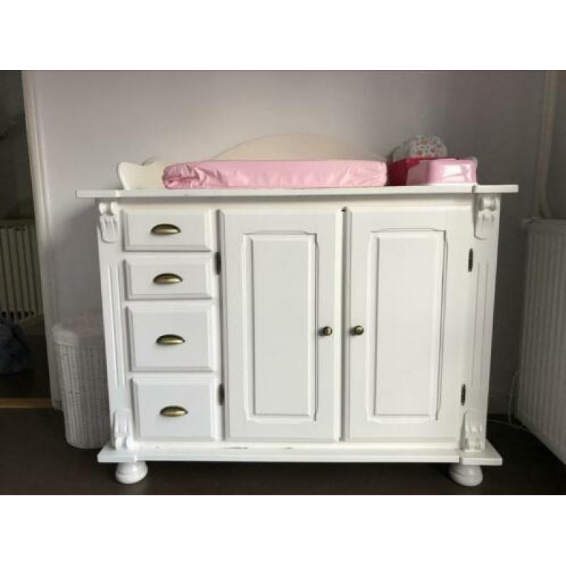 Houten commode wit