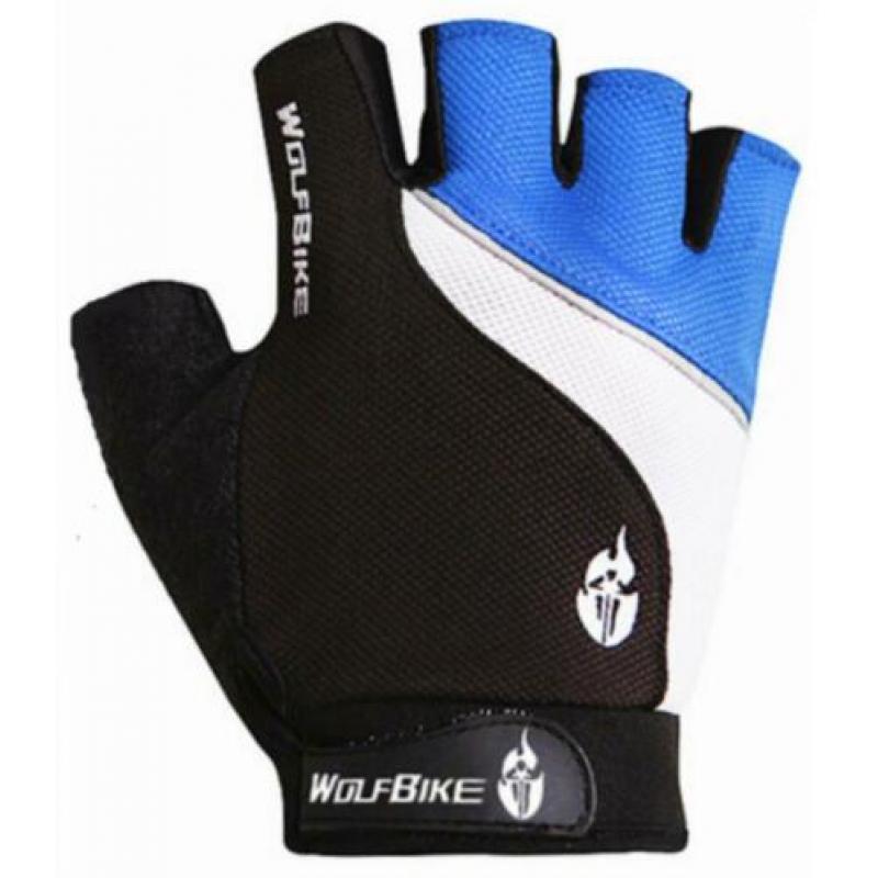 MTB fietshandschoenen maat M L XL blauw wielrenhandschoenen