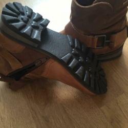 Lederen meisjes laars mt 34-35