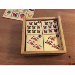 houten geheugenspel cijfers. gebruikt