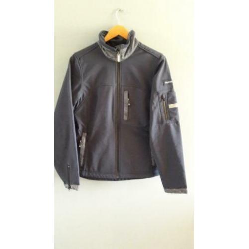 Nieuwe donker blauwe soft shell/jas Merk Human Nature Maat M