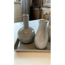 Set van 6 geglazuurde aardewerk vazen vaas Home & Styling