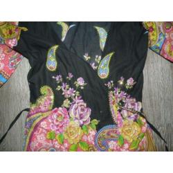 boho ibiza bali goa kleurrijke wikkel tuniek jurk Z&L S 36
