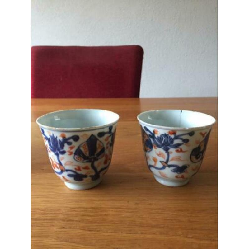 Porseleinen bekers China van rond 1700 bodemvondst