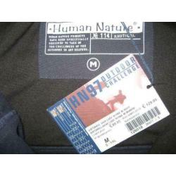 Nieuwe donker blauwe soft shell/jas Merk Human Nature Maat M