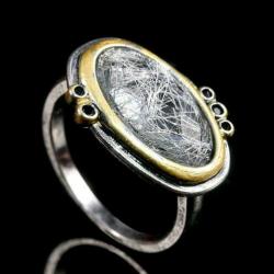 NIEUW COLLECTIE prachtige zilveren 925 ring met kwarc 8